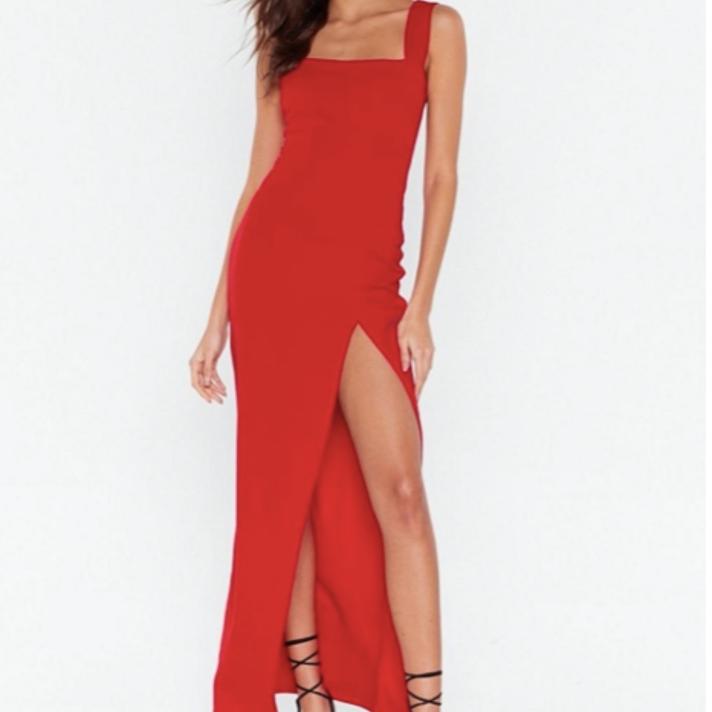 Nasty Gal Square With Me Maxi Dress